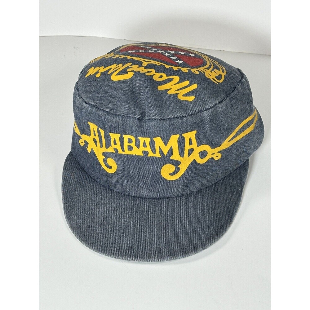 Vintage ALABAMA Mountain Music Adjustable Hat/ Cap Strapback Blue Distressed 80s - Picture 2 of 12